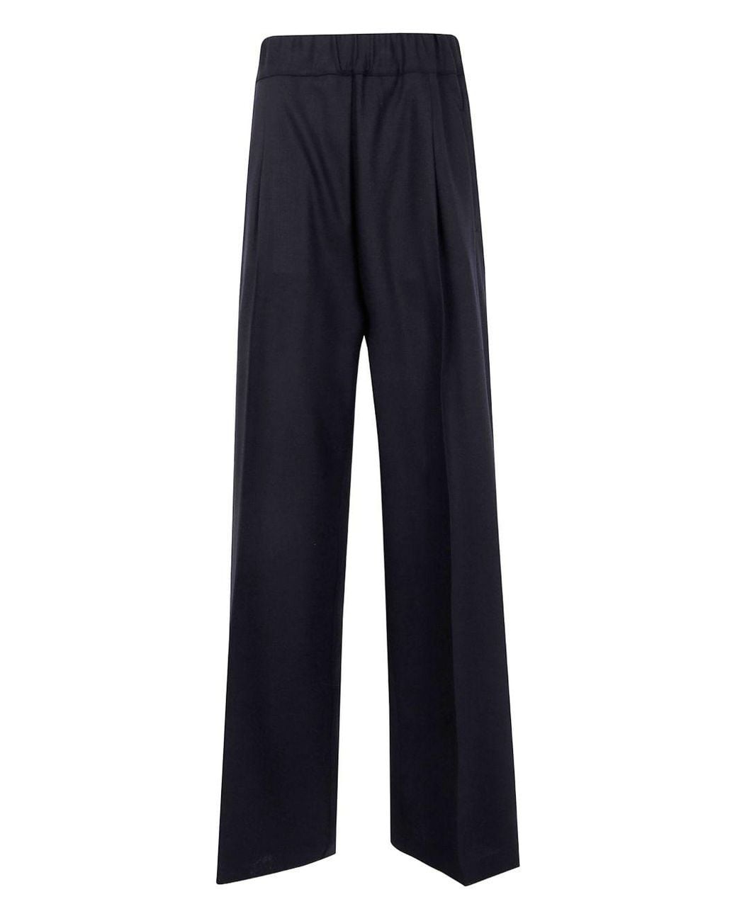 Semicouture Blue Wool Trousers