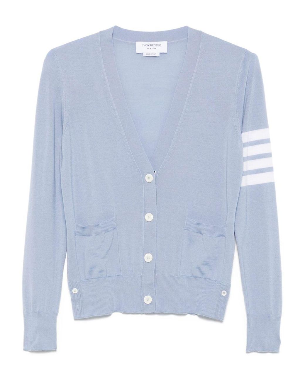 Thom Browne Blue Virgin Wool Cardigan