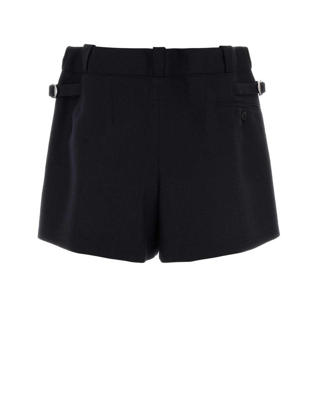 Prada Black Midnight Wool Shorts