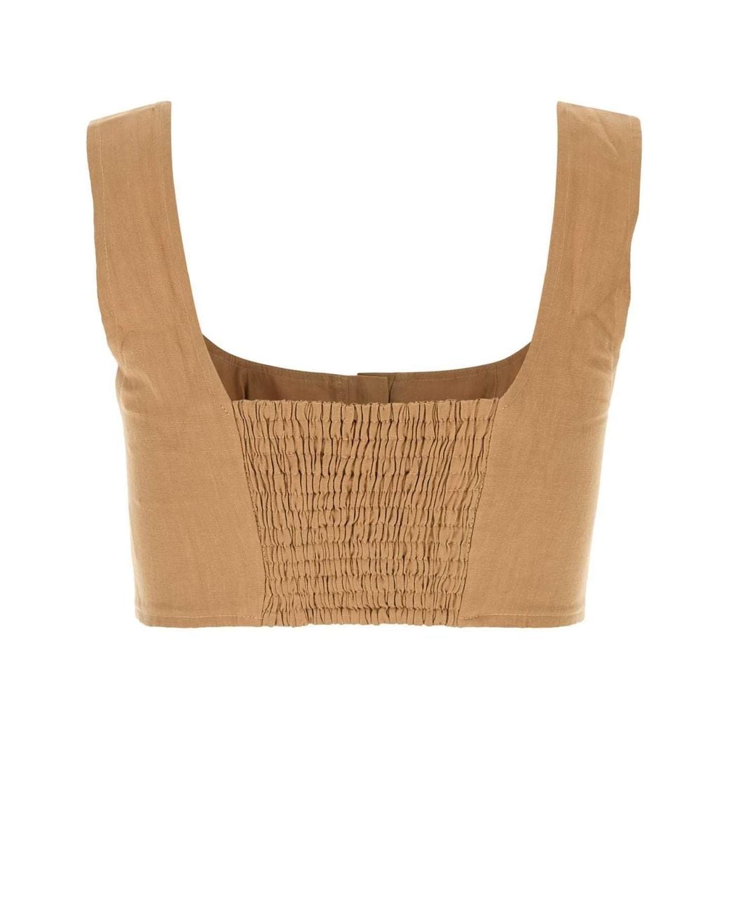 LeKasha White Linen Jirja Crop Top