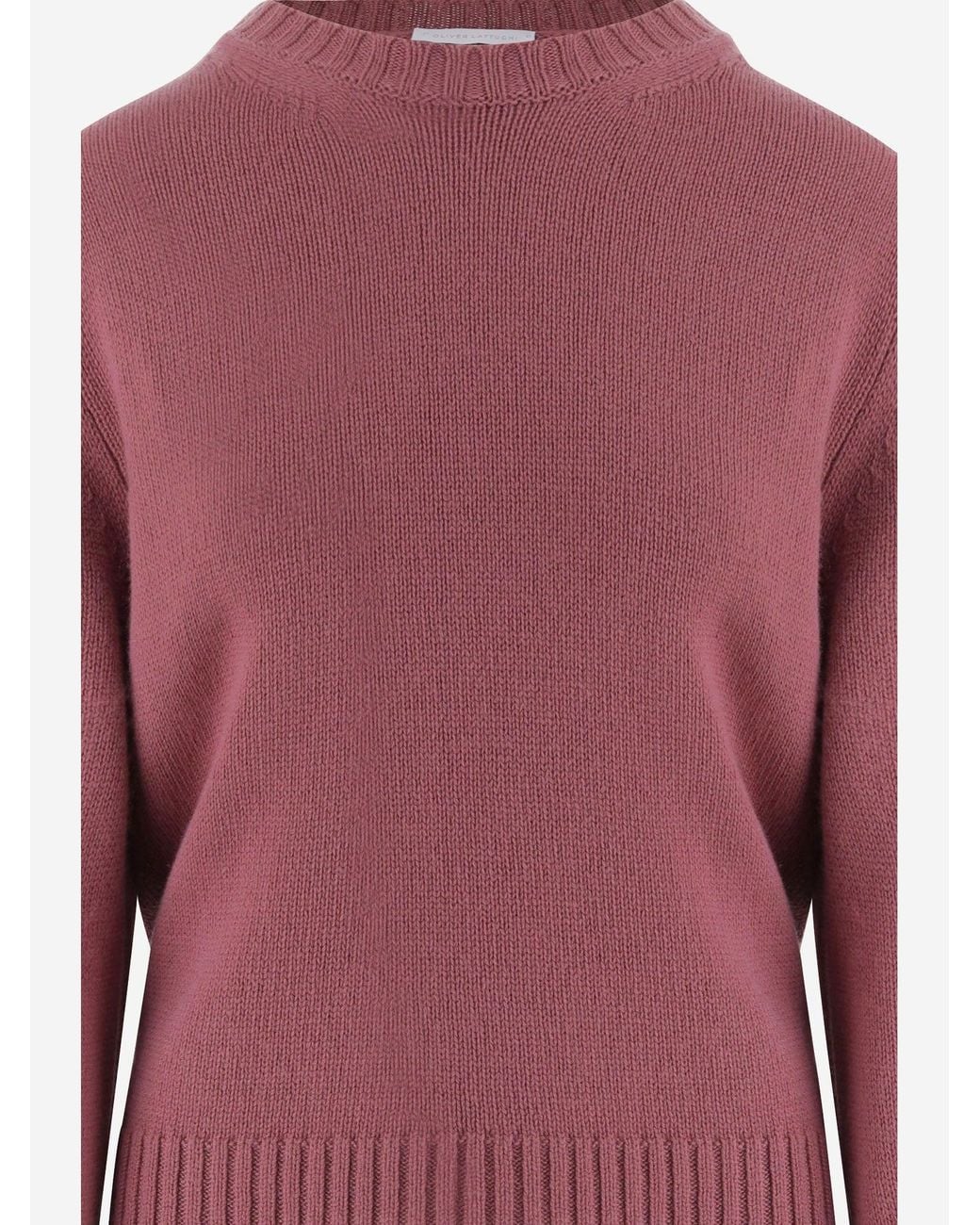 Oliver Lattughi Red Cashmere Sweater