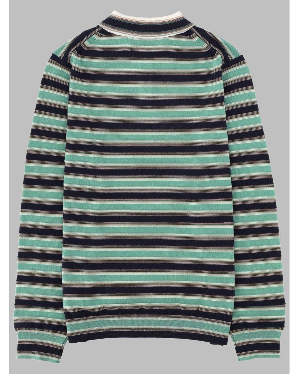 Paul Smith Green Merino Wool Polo Sweater for men
