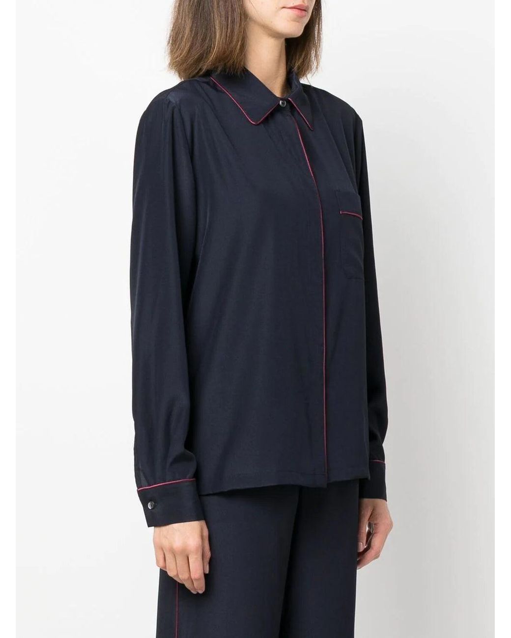 P.A.R.O.S.H. Button-Up Blouse in het Blue