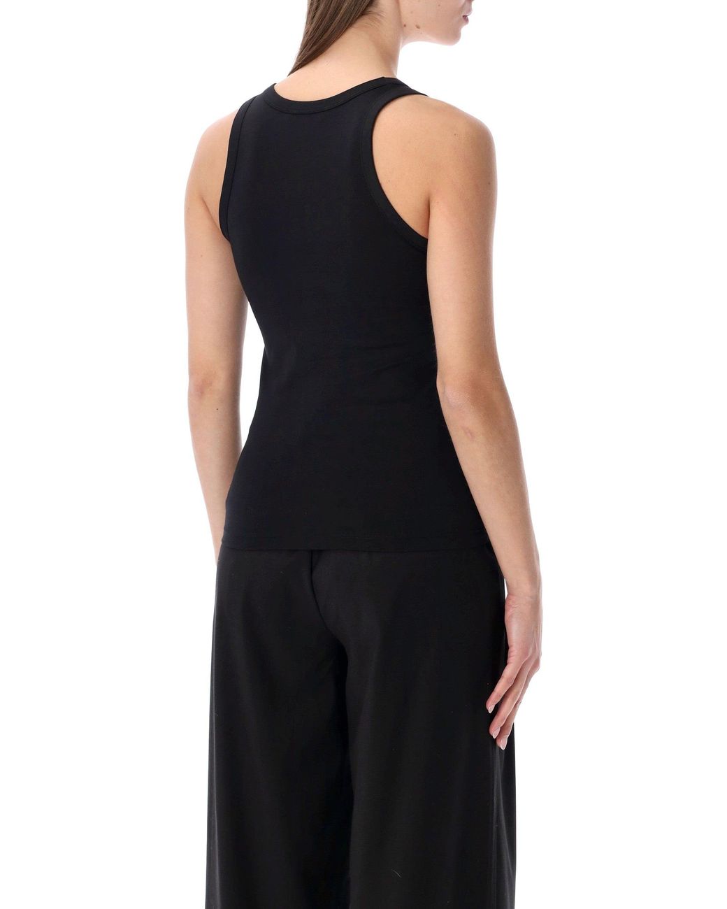 Coperni Black Fitted Logo Tank Top