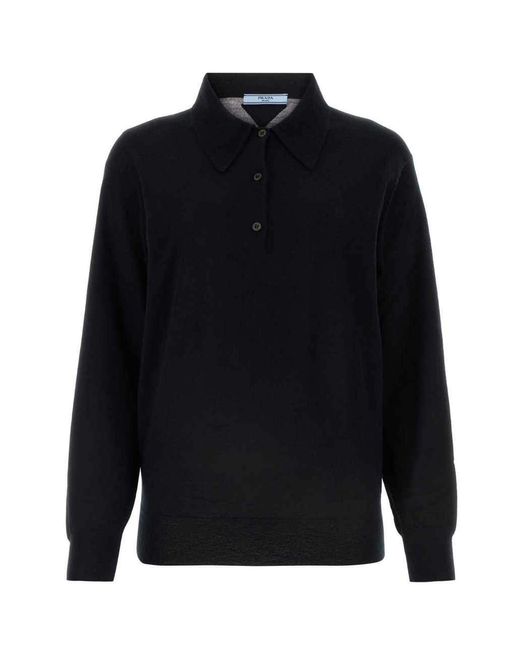 Prada Blue Cashmere Polo Shirt for men