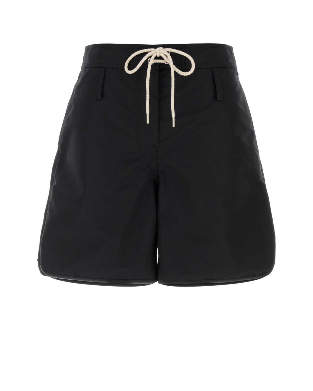 Prada Black Solid Shorts