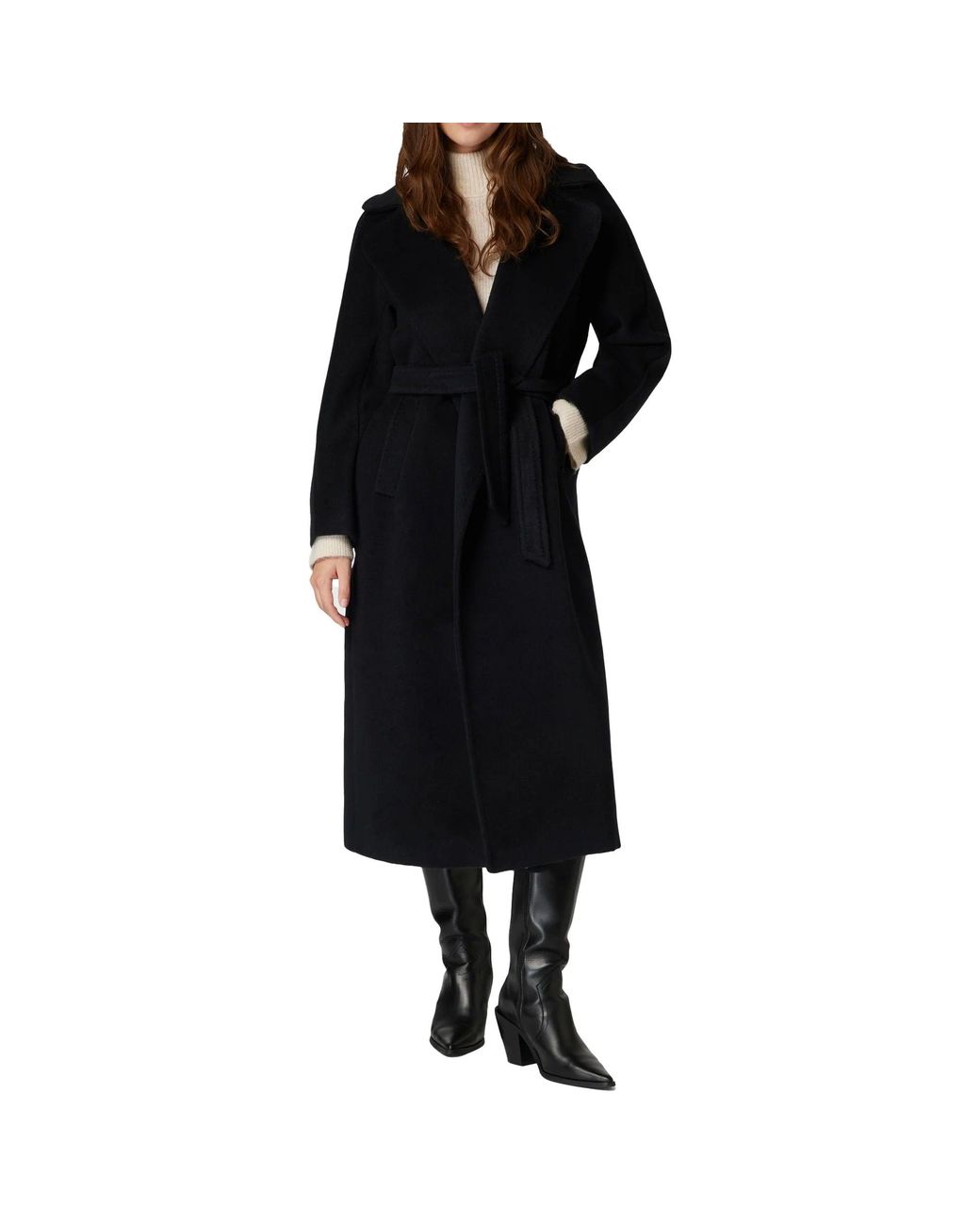 Weekend by Maxmara Black Weekend Tempera Wool Coat