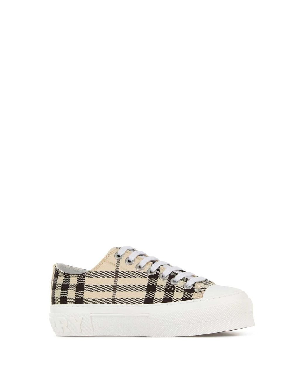Burberry White Checks Sneakers