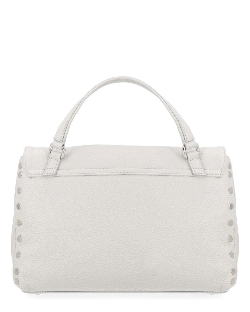 Zanellato White Leather Top Handle Satchel Bag