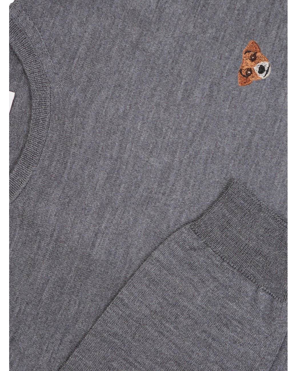 PELO FOUNDATION Gray Girocollo Merinos for men