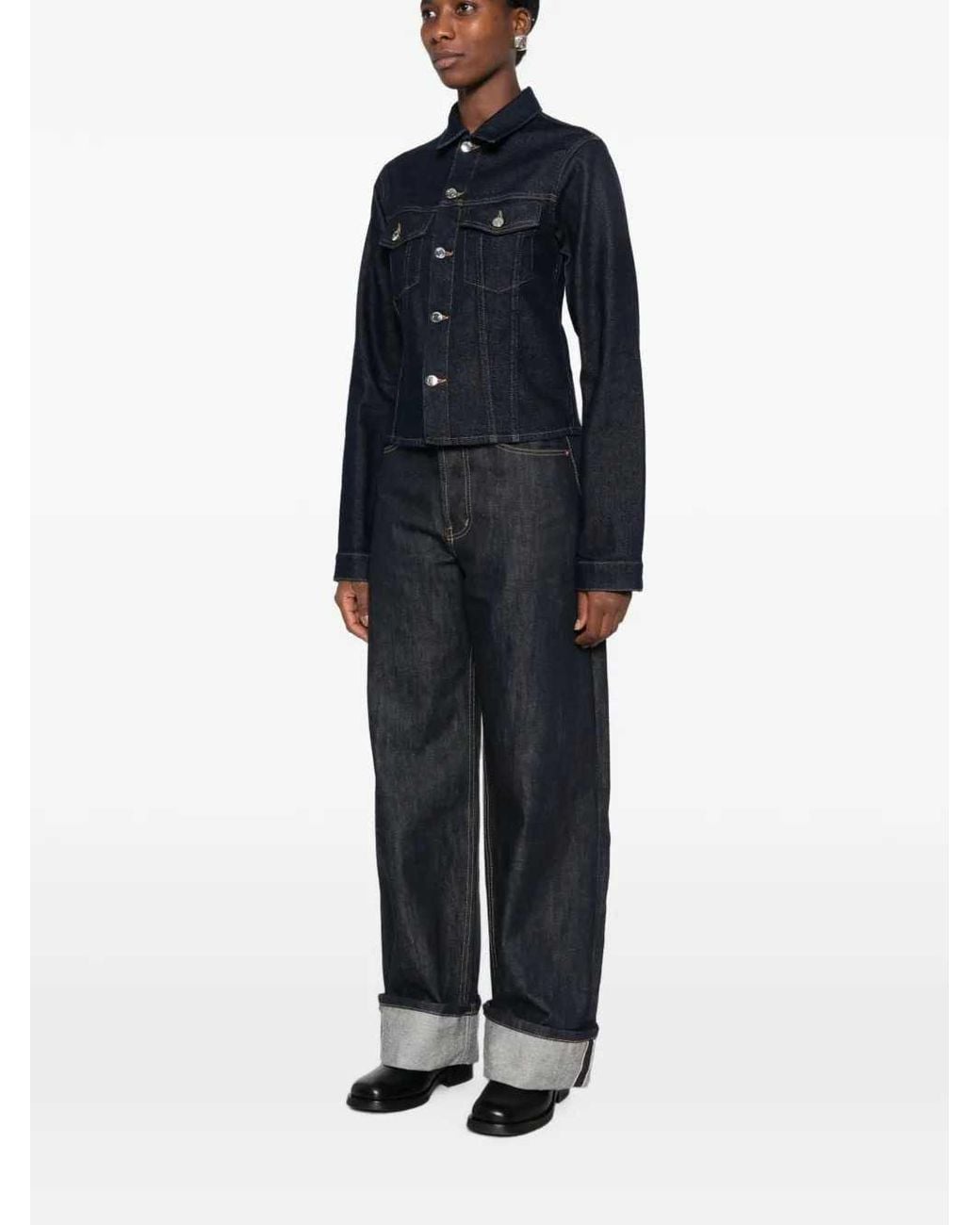 Haikure Blue Button Fastening Denim Jacket