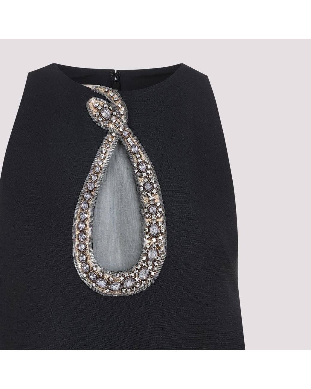 Valentino Black Embroidered Mini Suit Dress For