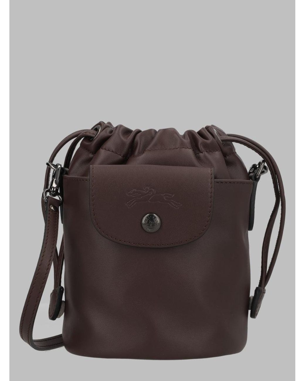 Longchamp Brown Borsa A Secchiello Le Pliage Xtra Small
