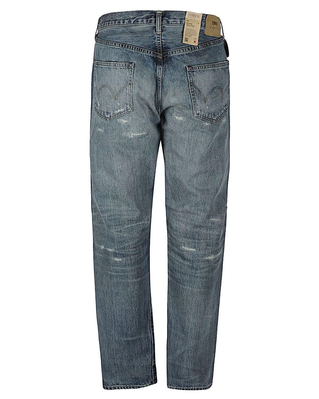 Edwin Blue Regular Tapered Denim Jeans for men
