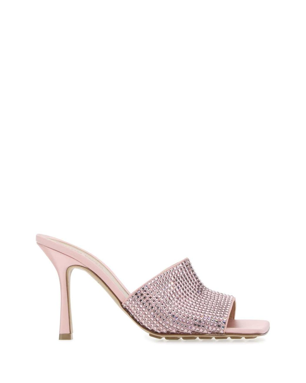Bottega Veneta Pink Satin Stretch Mules for men