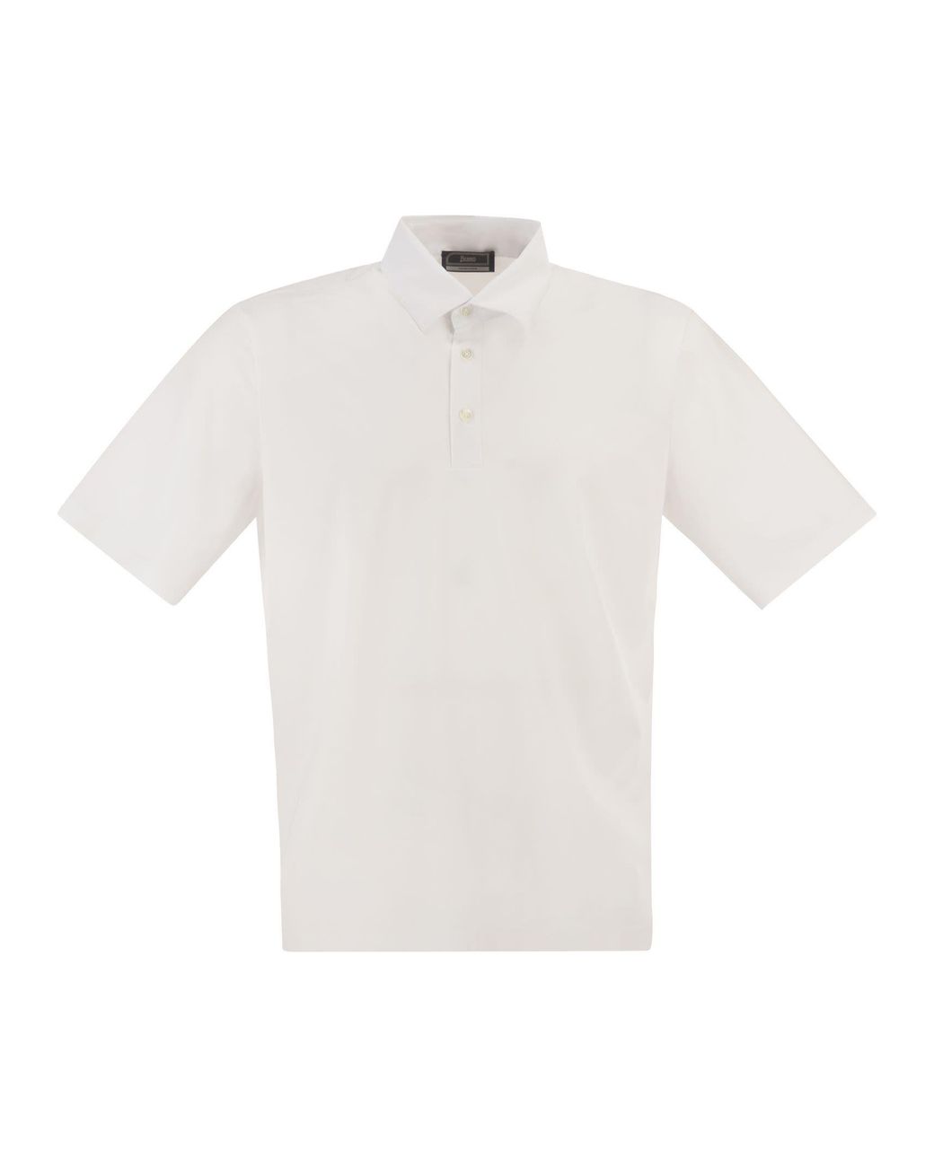 Herno White Technical Functional Fabric Polo Shirt for men
