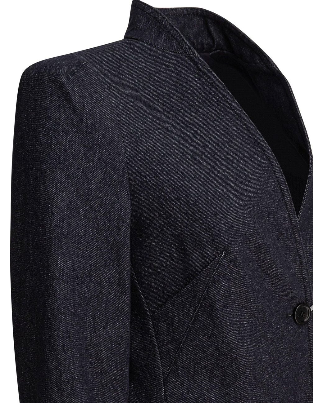 Max Mara Black Denim-Effect Blazer