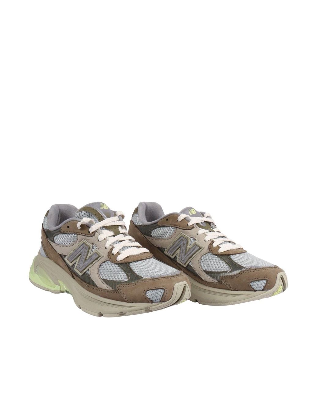 New Balance Gray Scarpa Lifestyle Tier 1 Leather Synthetic Mesh Covert Dry Lime Lone Star