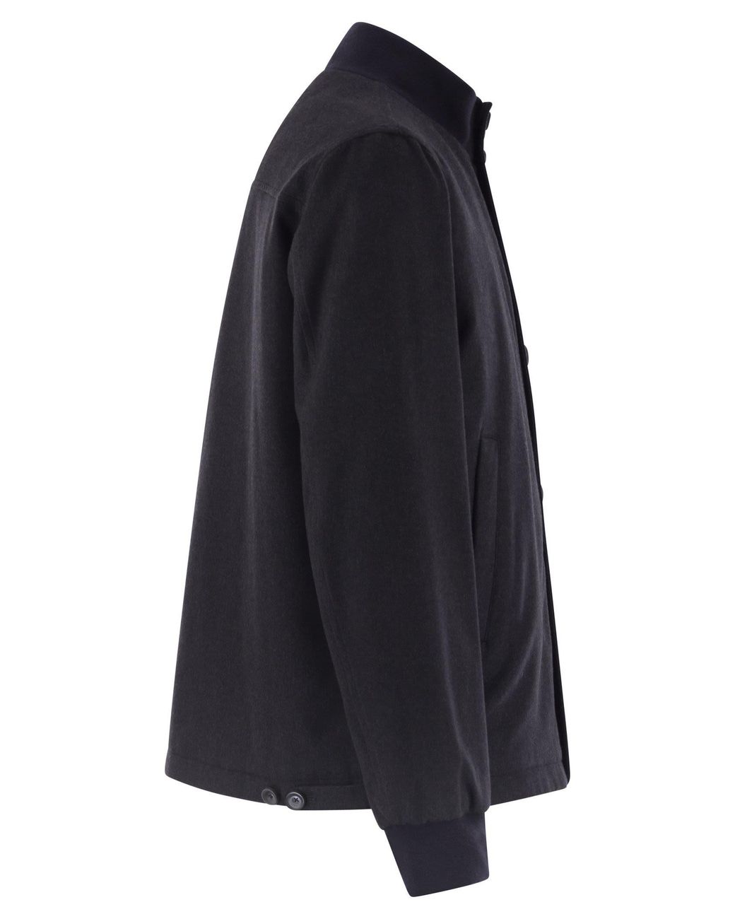 Herno Silk En Cashmere Bomber Jacket in het Blue voor heren
