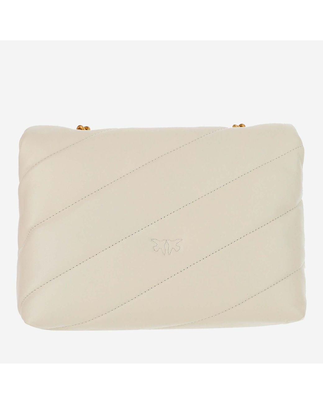 Pinko Metallic Quilted Leather Puff Shoulder Bag