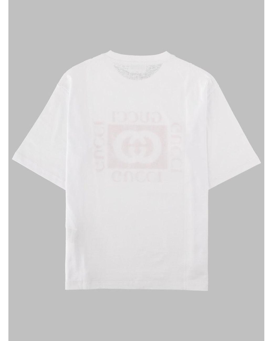 Gucci Gray T-Shirt Maniche Corte Con Stampa