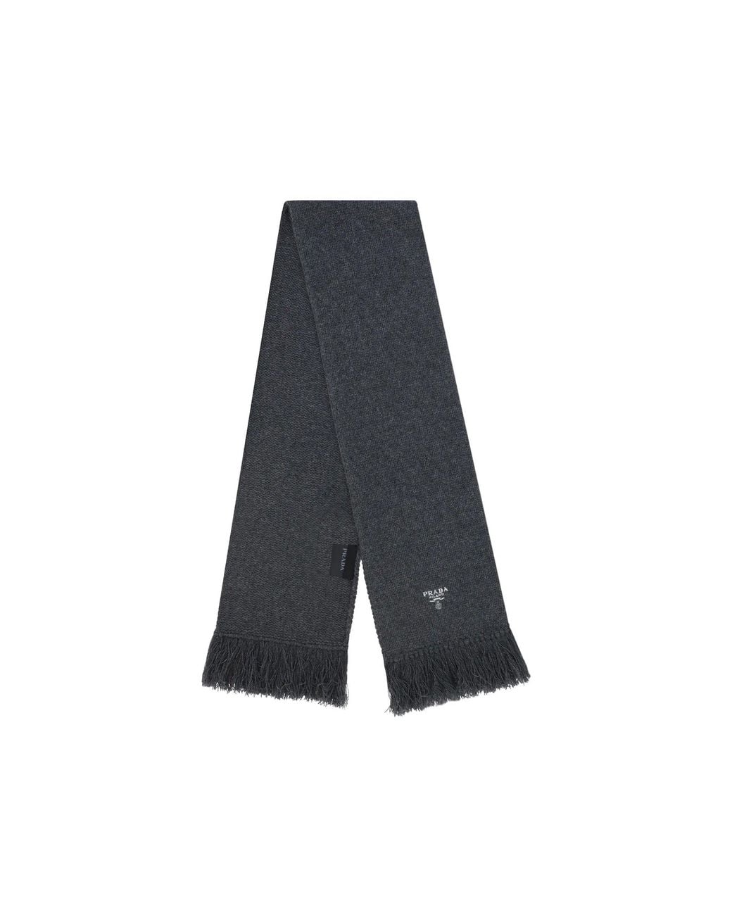 Prada Black C Mere Logo Scarf for men