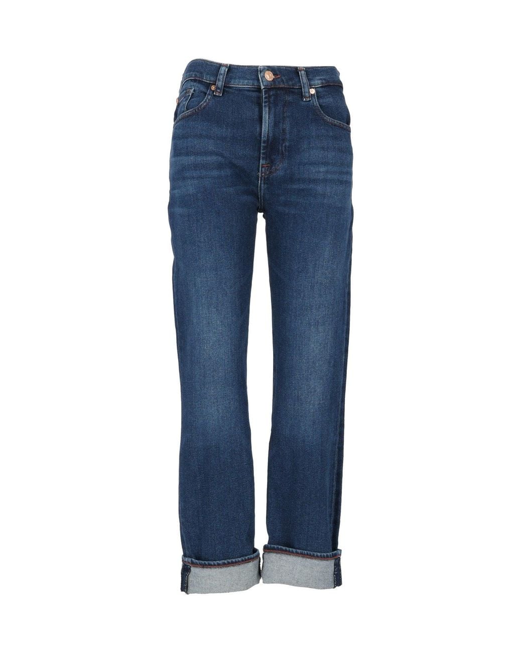 7 For All Mankind Blue Relaxed Skinny Current