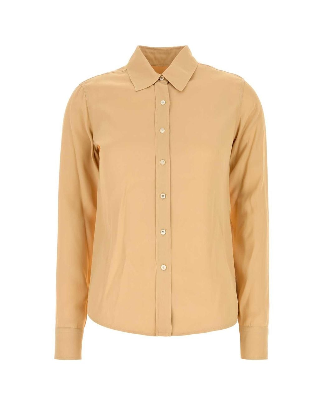 Jil Sander Orange Peach Viscose Shirt