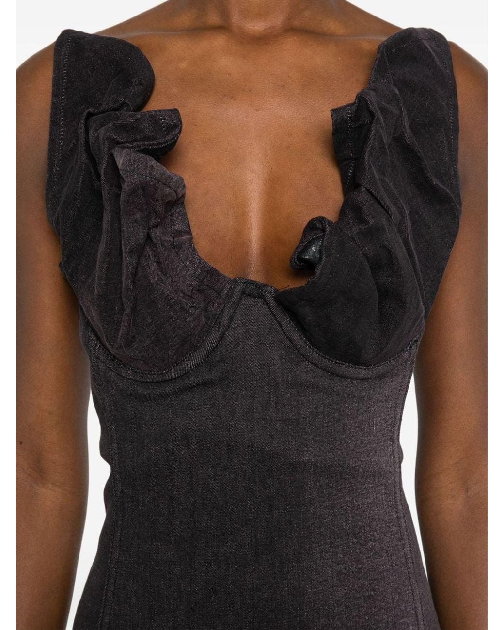 Y. Project Denim Mini-Jurk in het Black