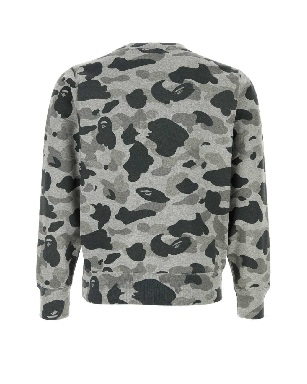 A Bathing Ape Gray Printed Cotton Sweatshirt for men