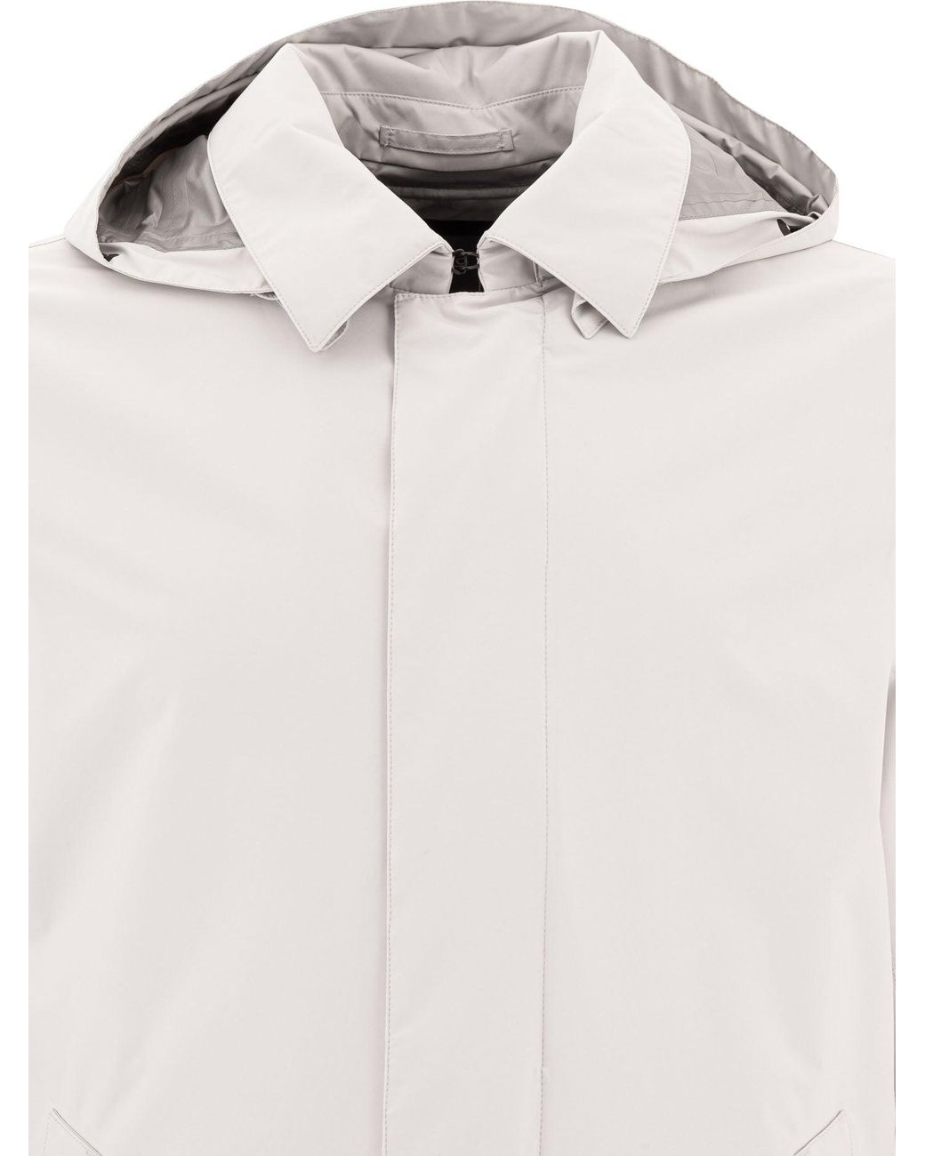 Herno White Lightweight Spring Coat for men