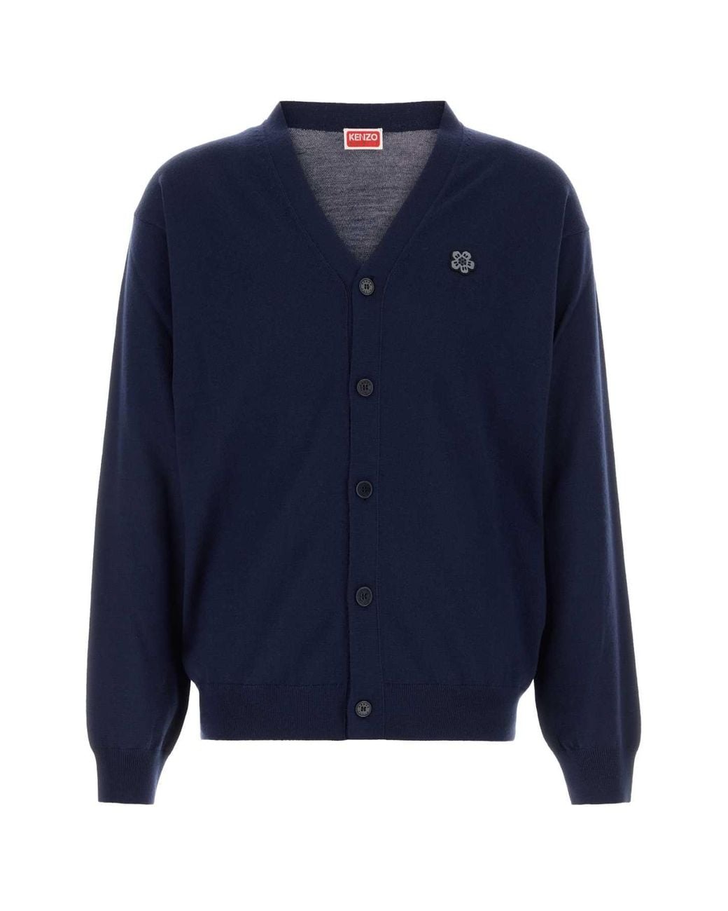 KENZO Blue Logo Cardigans for men