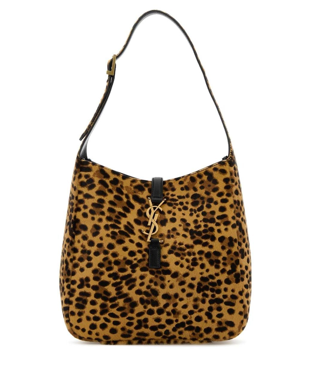 Saint Laurent Brown Printed Calf Hair Le 5 Ãâ 7 Bea Shoulder Bag