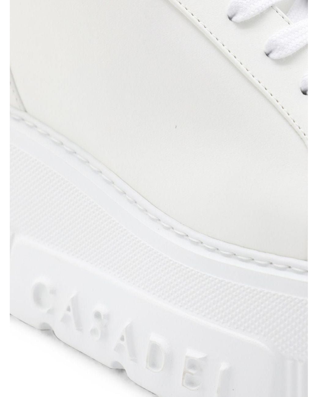 Casadei White Nexus Leather Sneakers