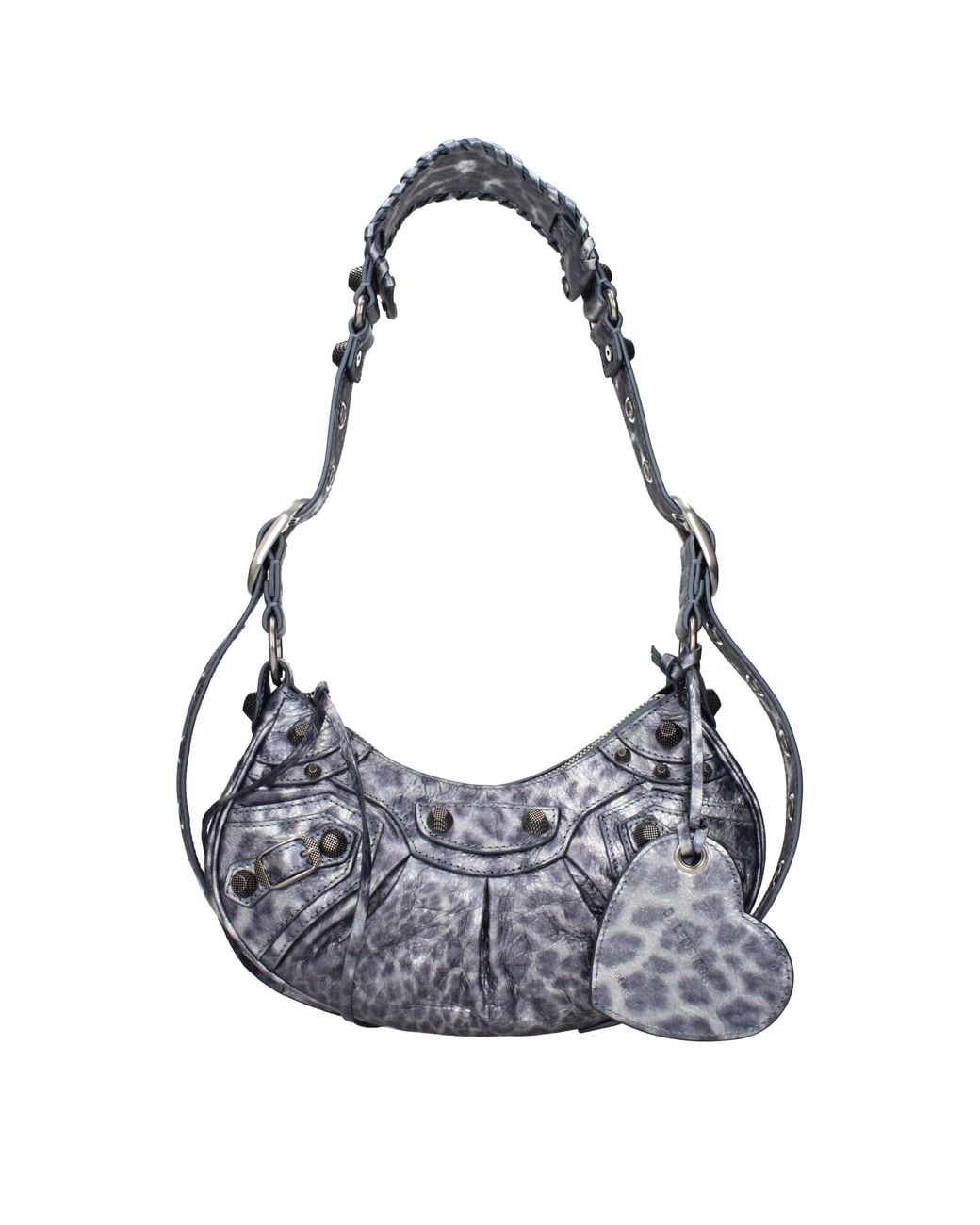 Balenciaga Gray Le Cagole Shoulder Bags Leather