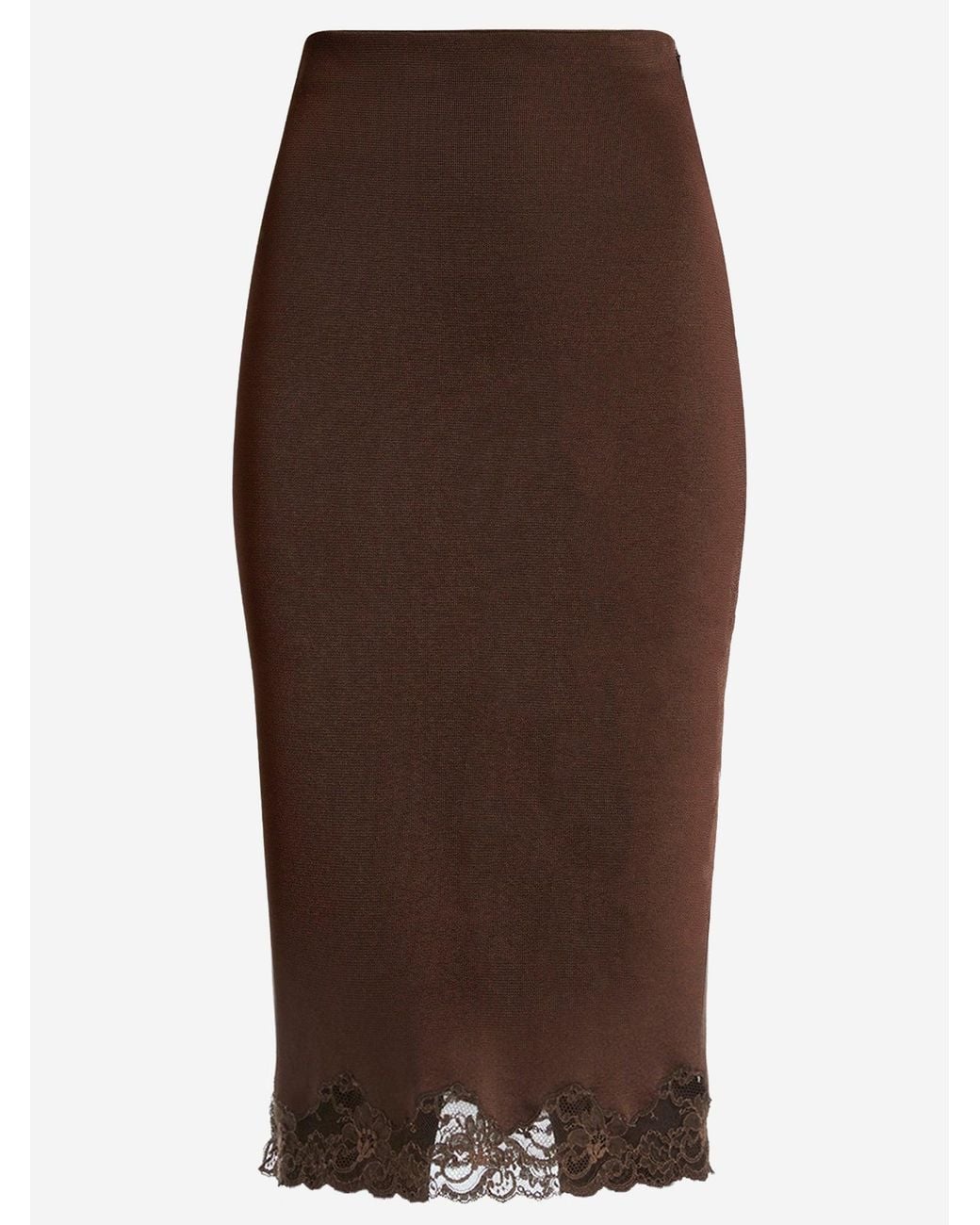 Balmain Brown Midi Skirt