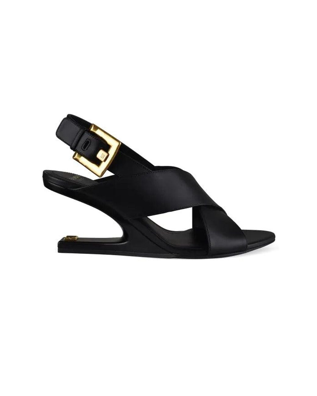 Balmain Black Anthem No Wedge Sandals
