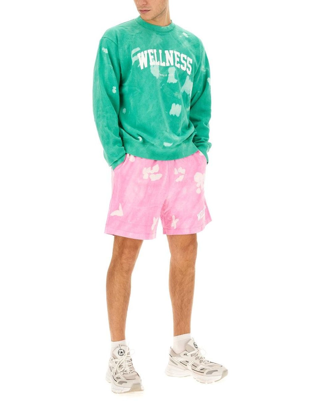 SPORTY&RICH Green Sweatshirt With Logo