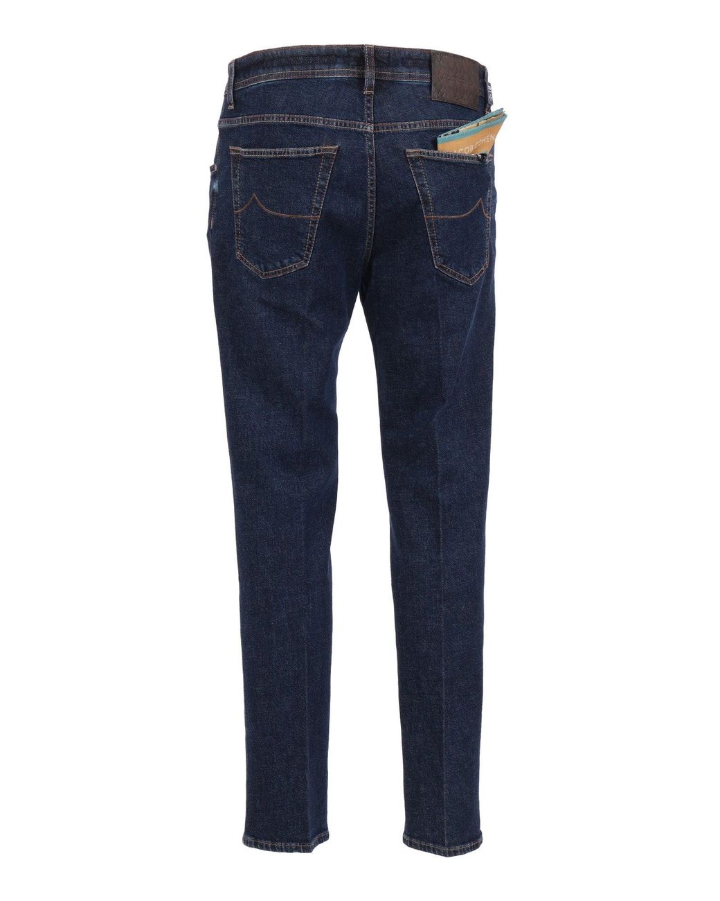 Jacob Cohen Blue 5-Pkt Cropped Slim-Fit Pants Scott for men