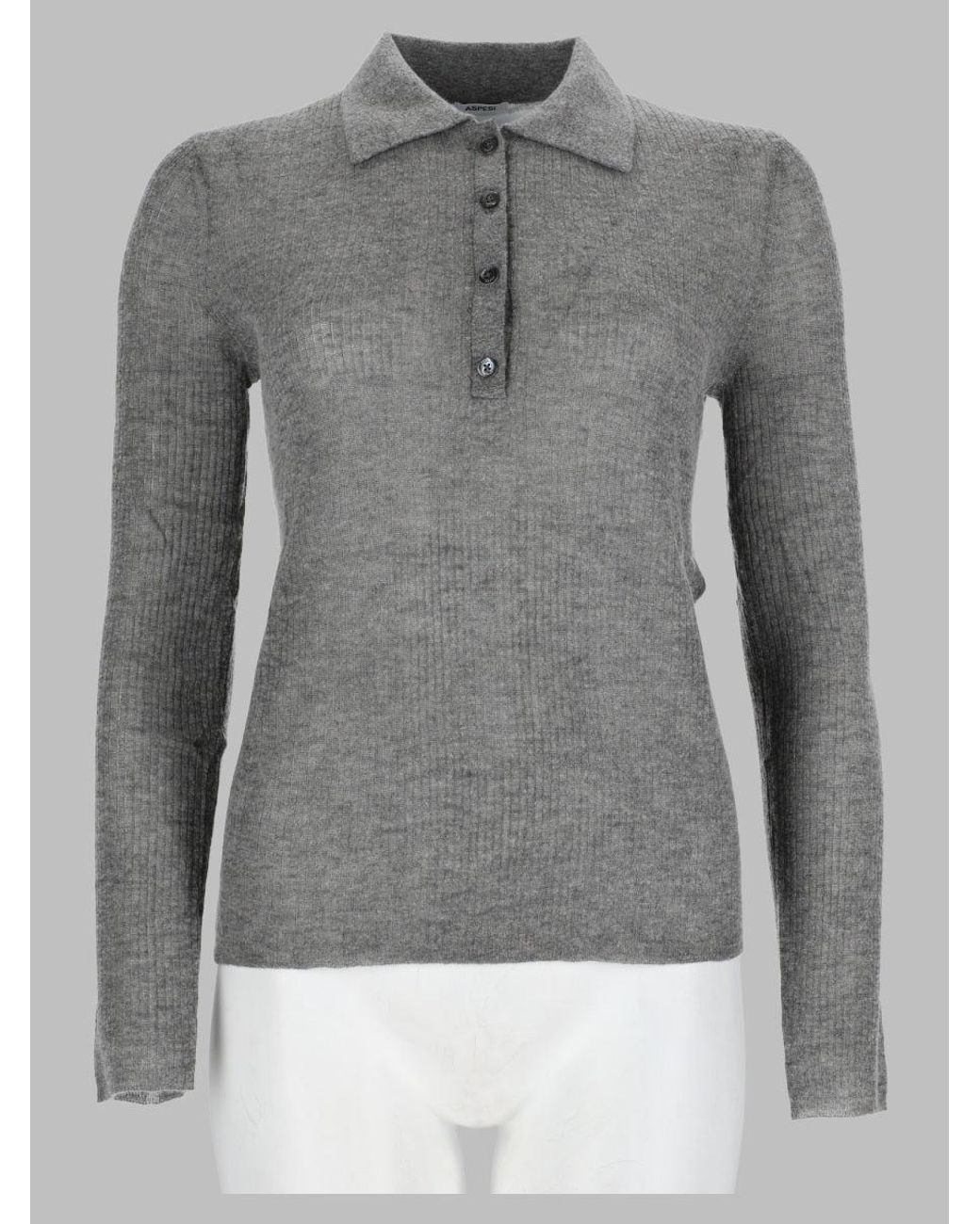 Aspesi Gray Soft Knit Sweater
