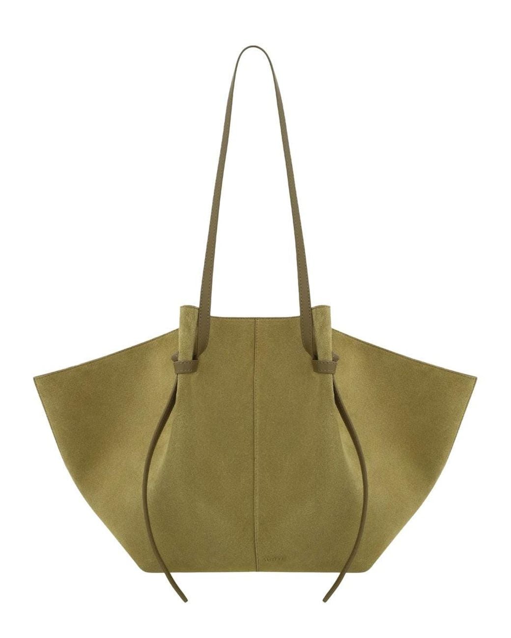 Yuzefi Green Large Suede Tote Bag
