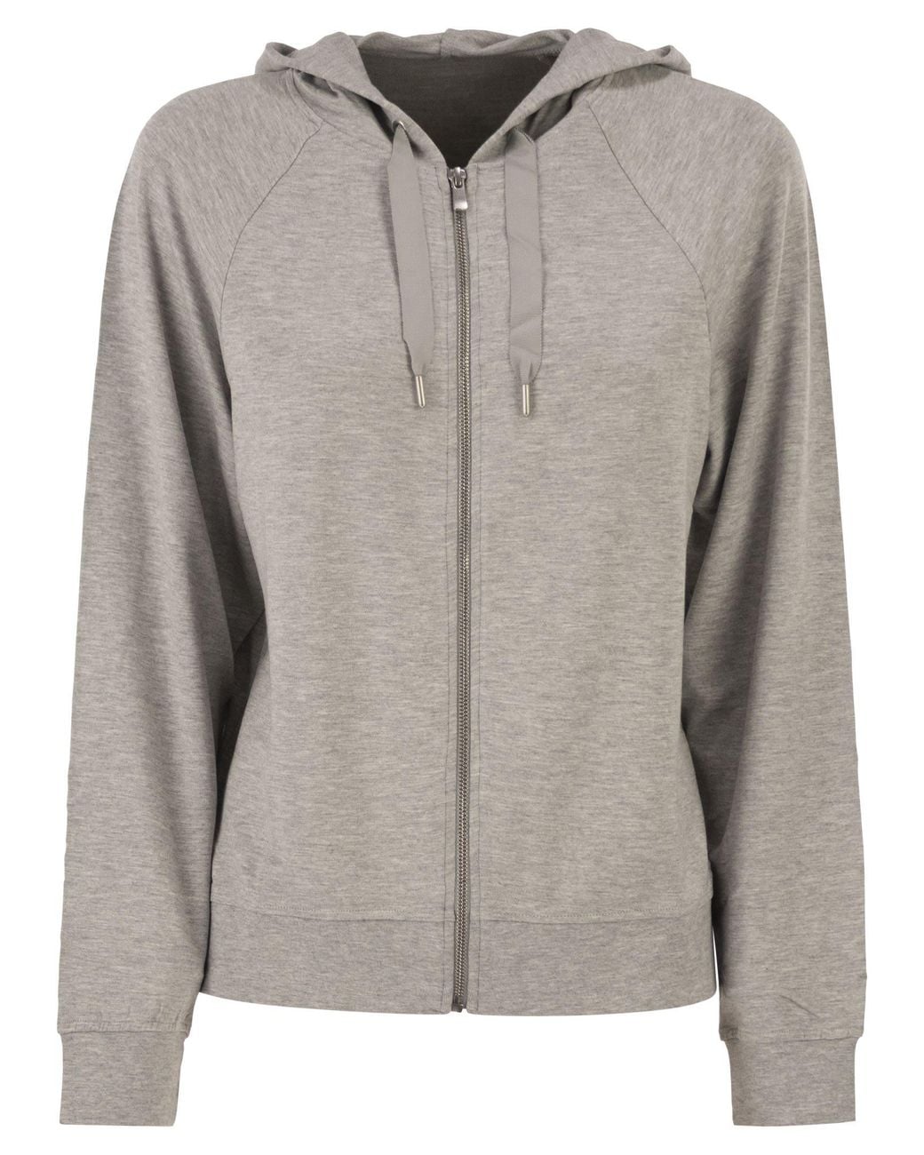 Majestic Gray Hooded Zip Up Sweatshirt