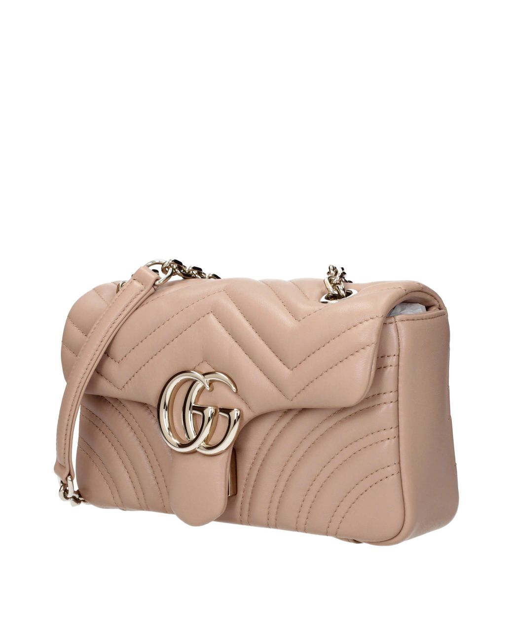 Gucci Pink Marmont Shoulder Bags Leather