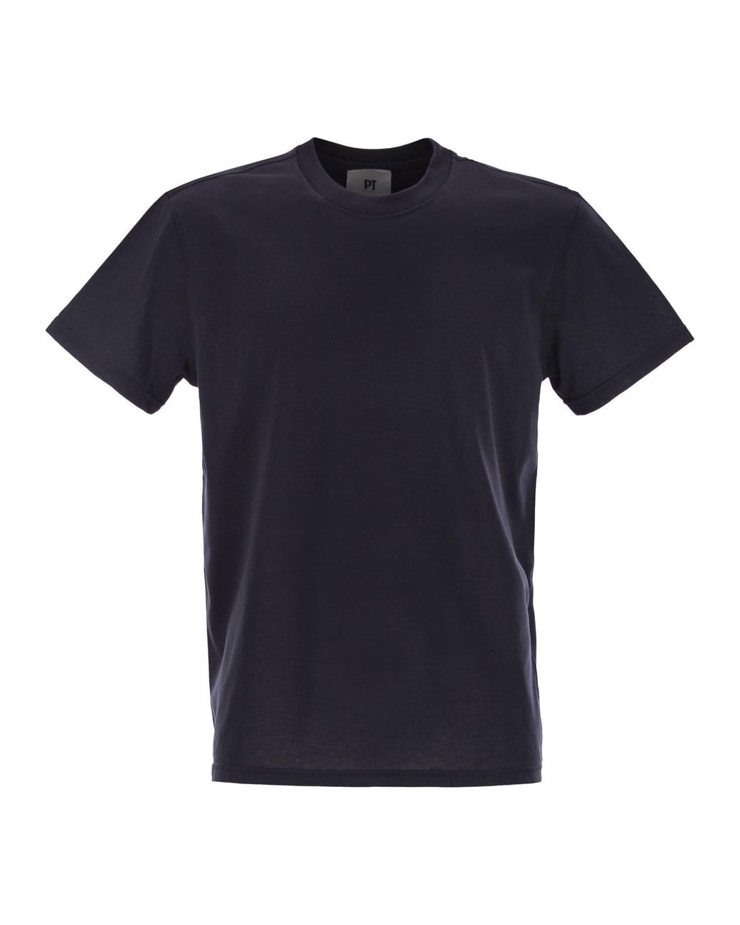 PT Torino Blue Silk And Cotton Jersey Knit for men