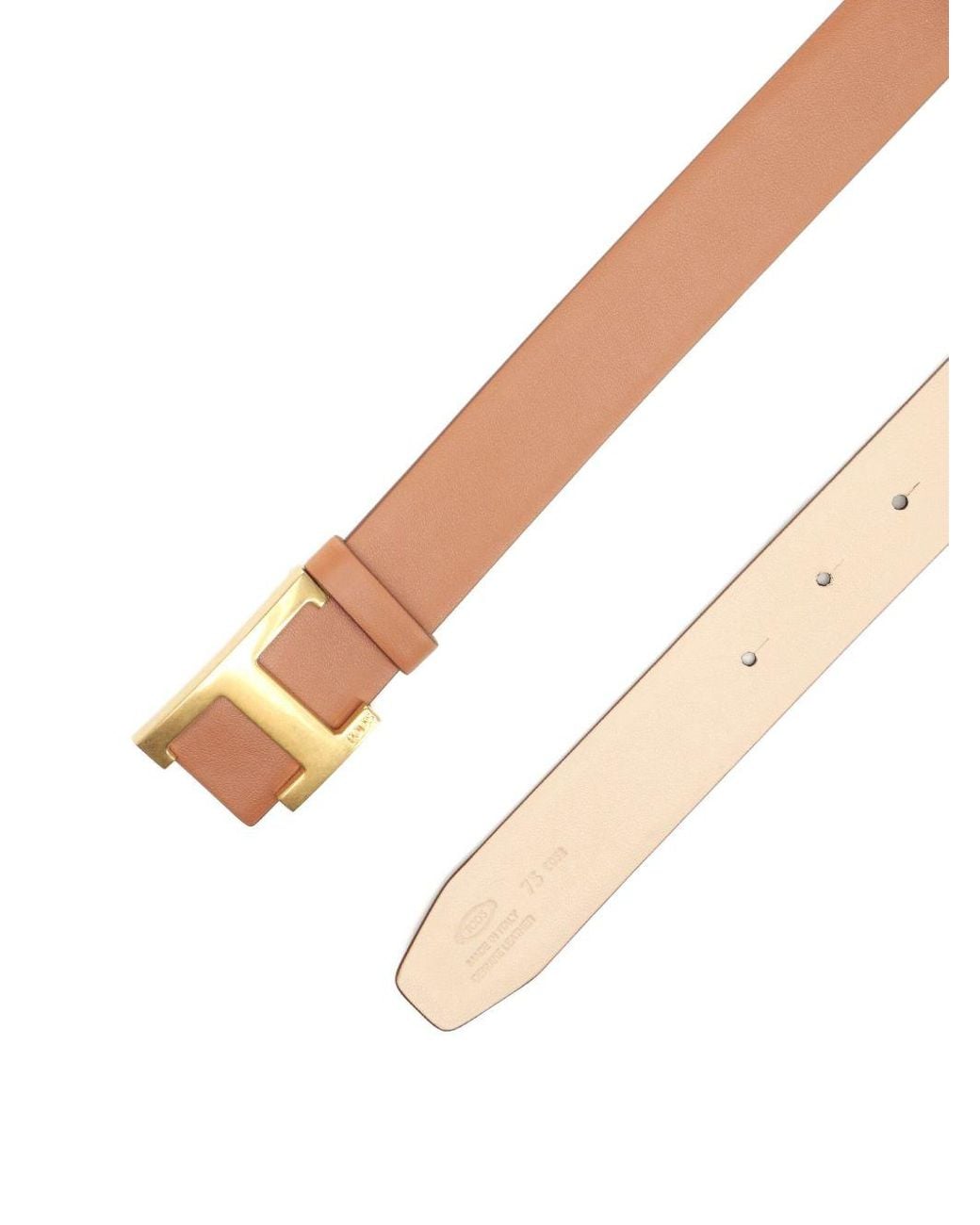 Tod's Brown T Timeless Leather Belt