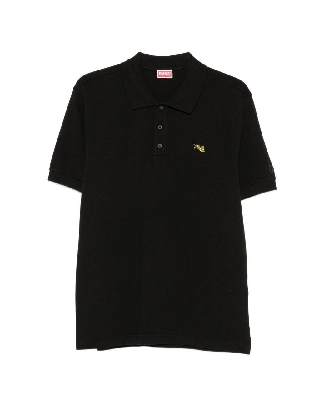 KENZO Black Gots Cotton Polo Shirt