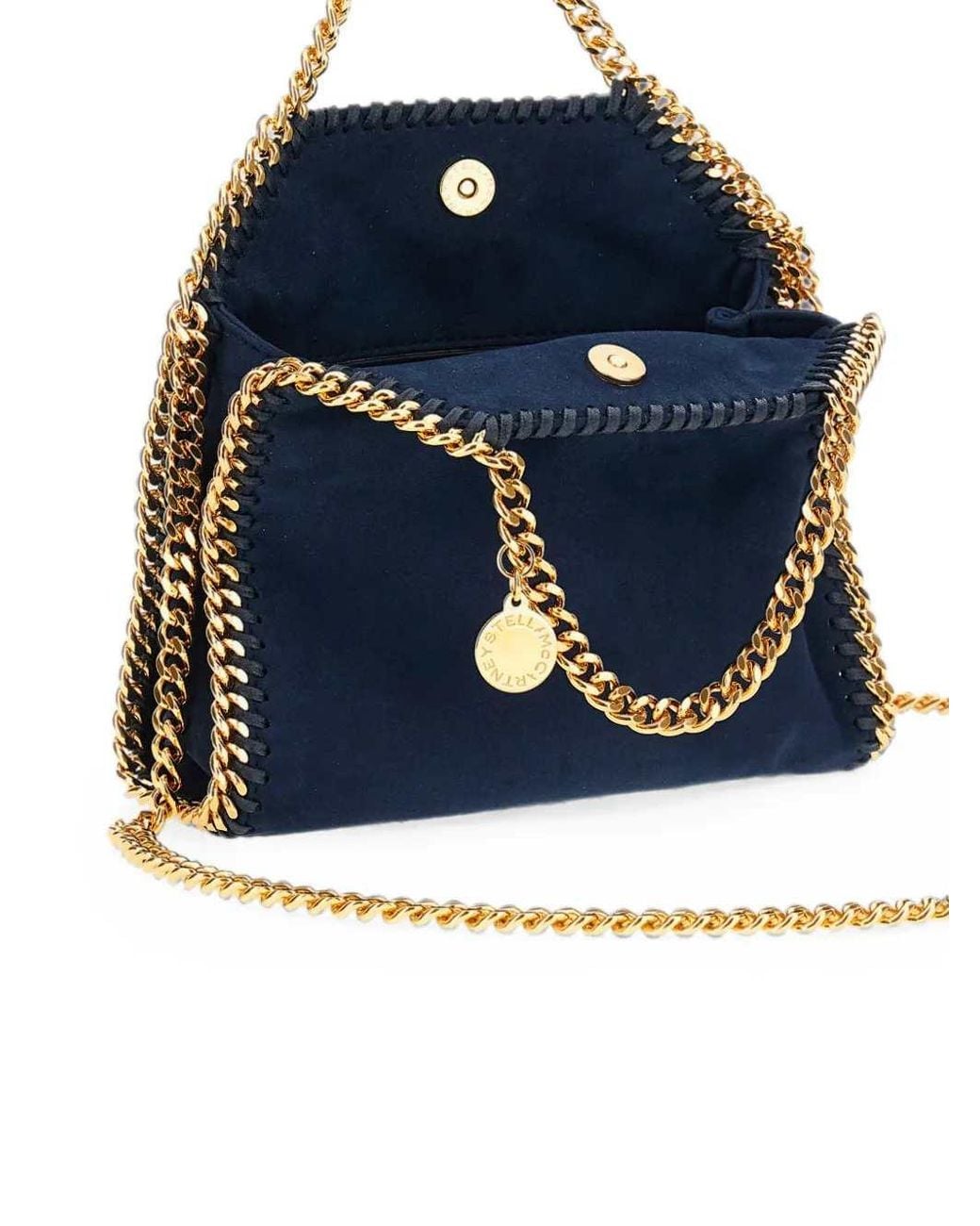 Stella McCartney Blue Falabella Shoulder Bag With Chain Trim