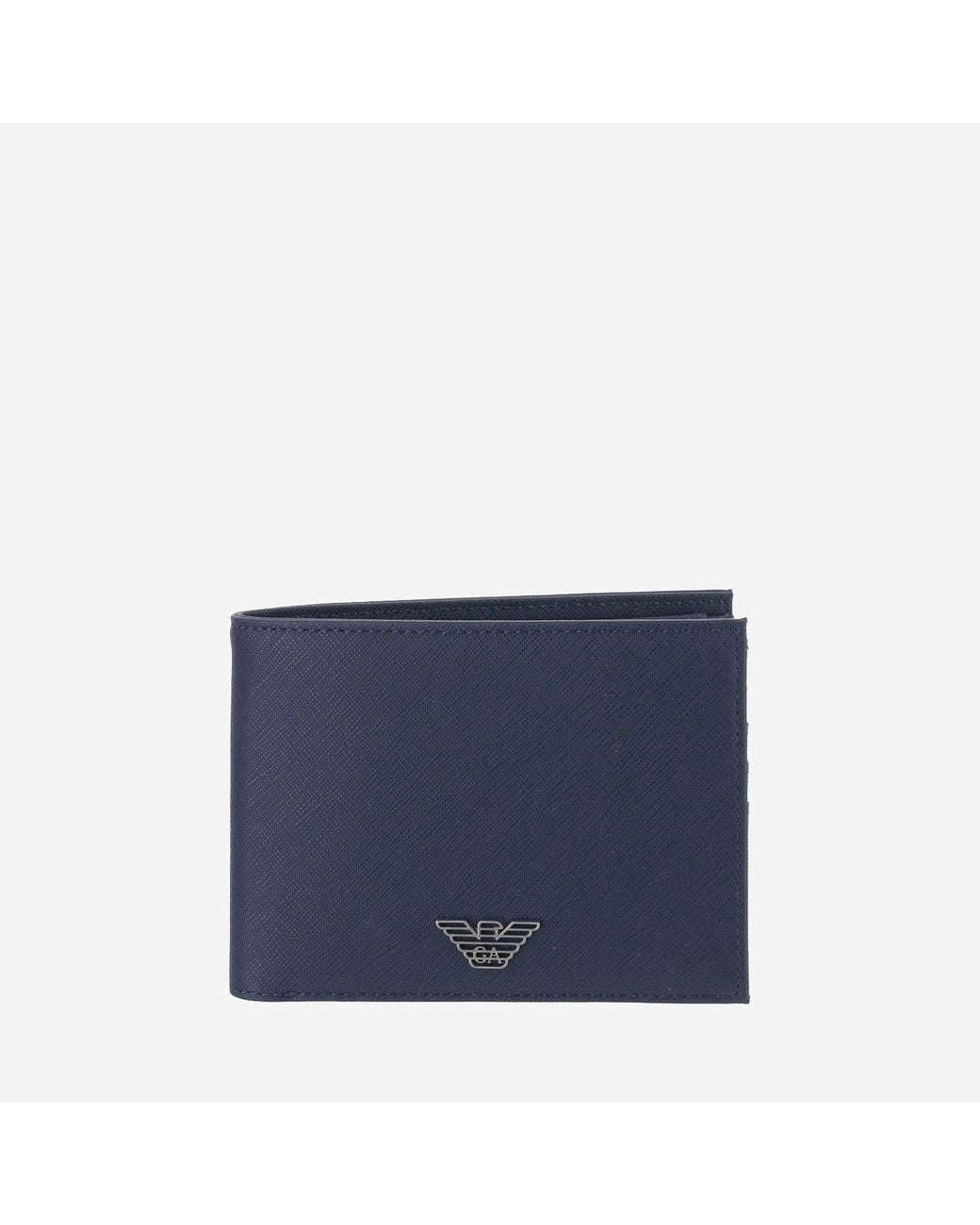 Emporio Armani Blue Wallets With Logo
