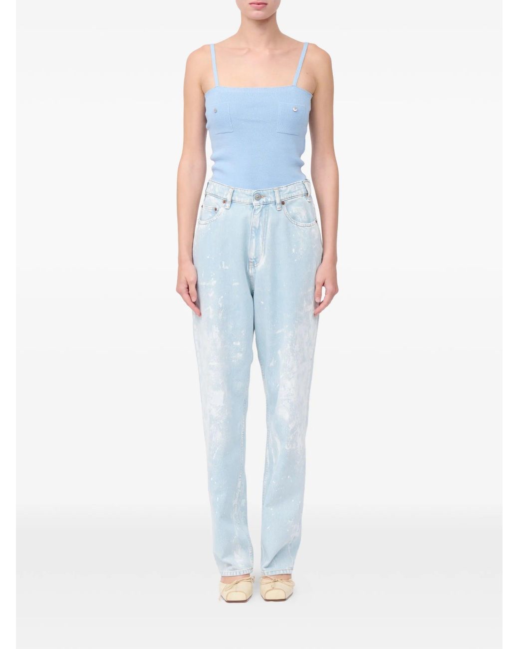 MM6 by Maison Margiela Blue Pants 5 Pockets