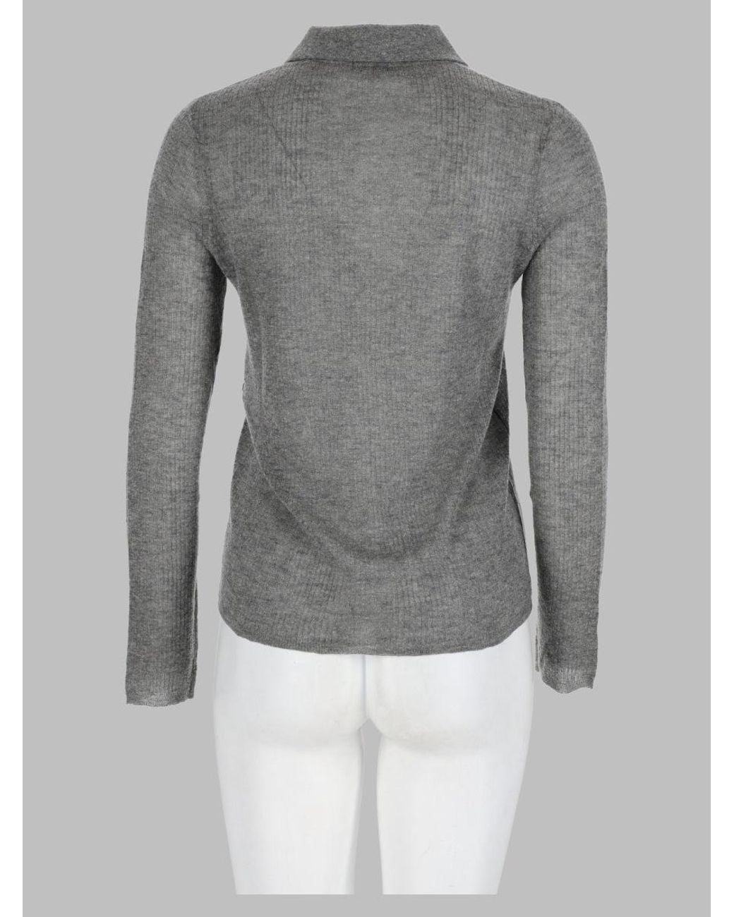 Aspesi Gray Soft Knit Sweater
